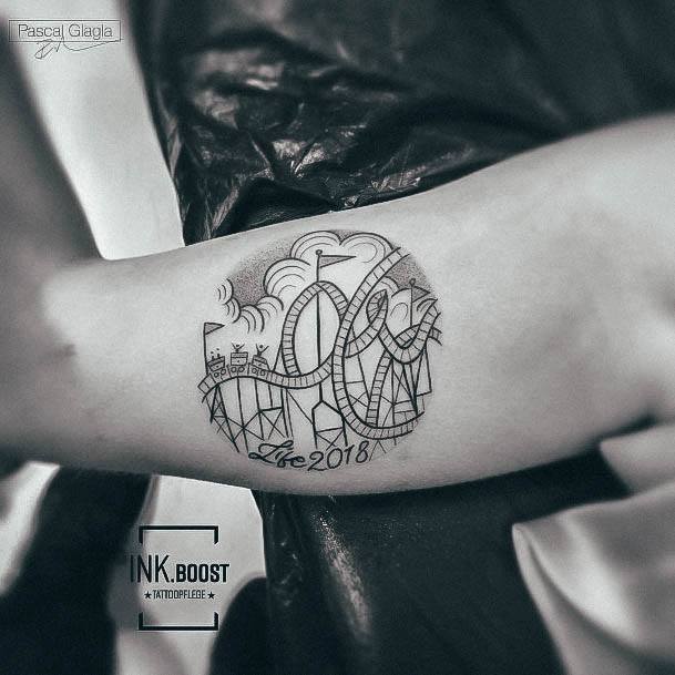 Girls Glamorous Rollercoaster Tattoo Inspiration