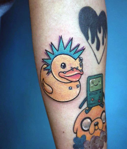 Girls Glamorous Rubber Duck Tattoo Inspiration