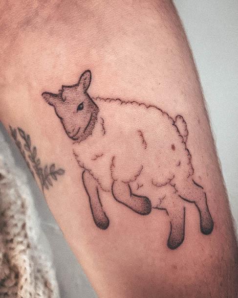 Girls Glamorous Sheep Tattoo Inspiration