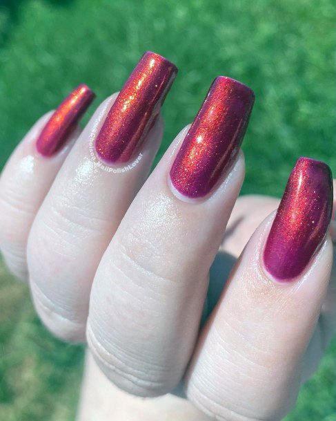 Girls Glamorous Shimmer Nail Inspiration