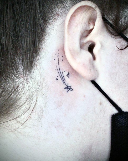 Girls Glamorous Shooting Star Tattoo Inspiration