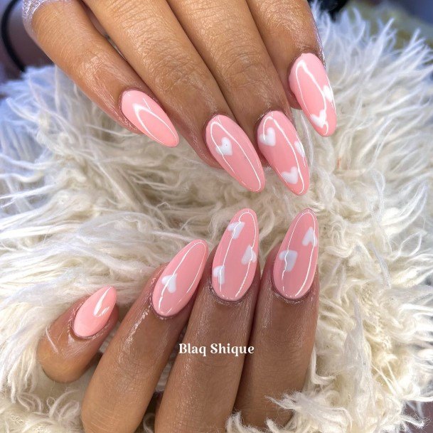 Girls Glamorous Short Pink Nail Inspiration