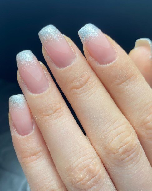 Girls Glamorous Silver Ombre Nail Inspiration