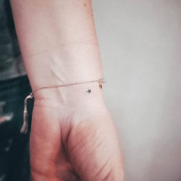 Girls Glamorous Small Wrist Tattoo Inspiration