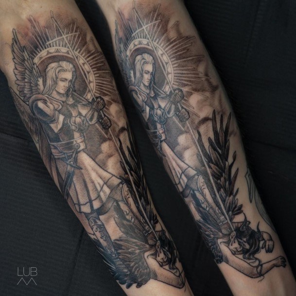 Girls Glamorous St Michael Tattoo Inspiration