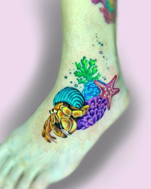 Girls Glamorous Starfish Tattoo Inspiration