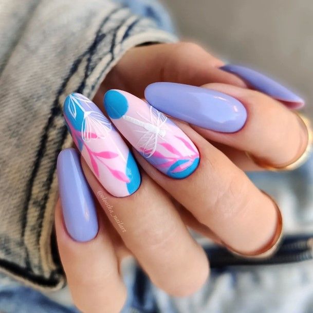 Girls Glamorous Summer Matte Nail Inspiration