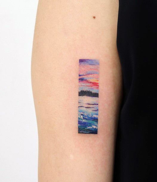 Girls Glamorous Sunset Sunrise Tattoo Inspiration