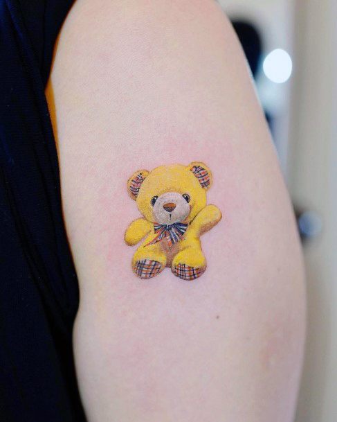 Girls Glamorous Teddy Bear Tattoo Inspiration