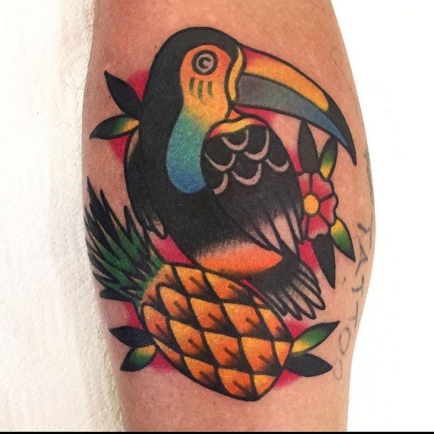 Girls Glamorous Toucan Tattoo Inspiration