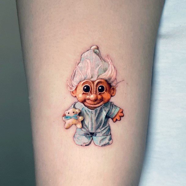 Girls Glamorous Troll Doll Tattoo Inspiration