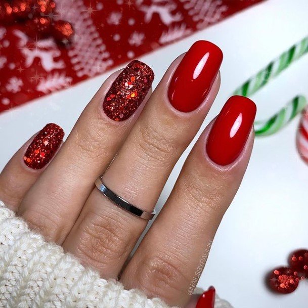 Girls Glamorous Valentines Day Nail Inspiration