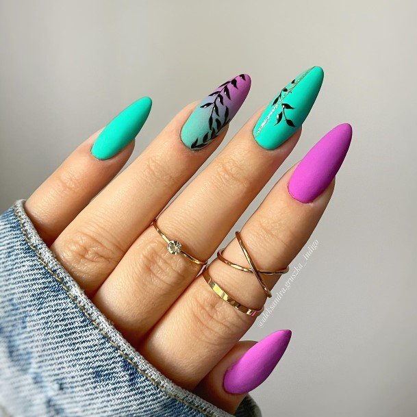 Girls Glamorous Violet Nail Inspiration