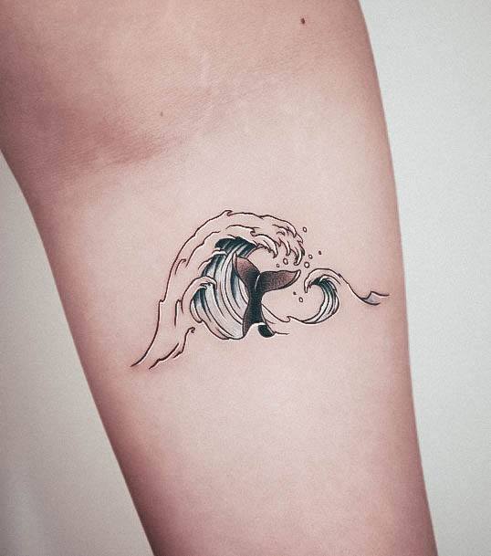 Girls Glamorous Whale Tattoo Inspiration