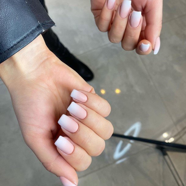 Girls Glamorous White And Nude Nail Inspiration