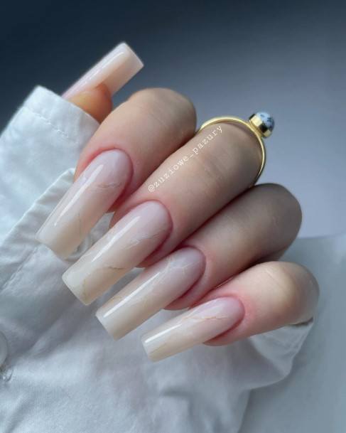 Girls Glamorous White Square Nail Inspiration