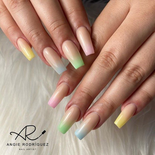 Girls Glamorous Yellow French Tip Nail Inspiration