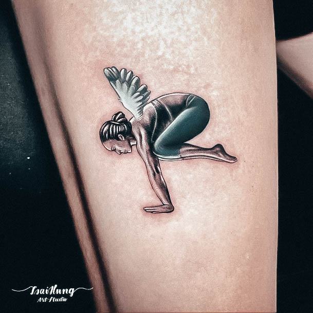 Girls Glamorous Yoga Tattoo Inspiration