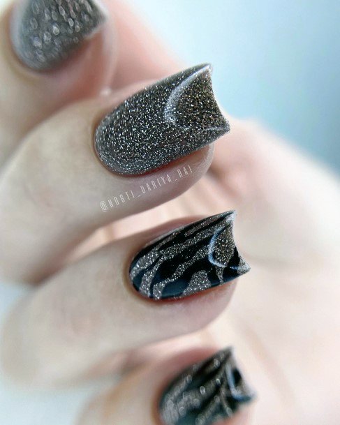 Girls Grey Dress Nail Art Ideas