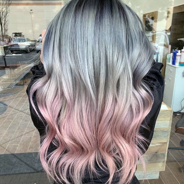 Girls Grey Ombre Hairstyles Ideas