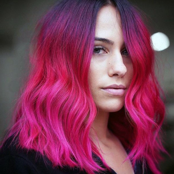 Girls Hairstyless With Pink Ombre