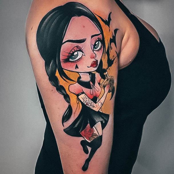 Girls Halloween Tattoo Designs