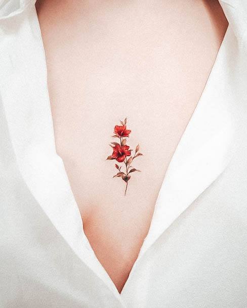 Girls Hibiscus Tattoo Designs