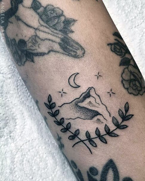 Girls Hiking Tattoo Art