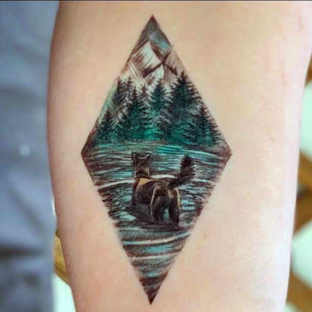 Girls Hiking Tattoo Designs