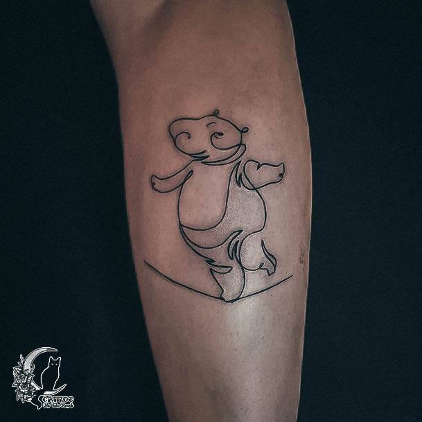 Girls Hippo Tattoo Designs