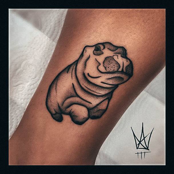 Girls Hippo Tattoo Ideas