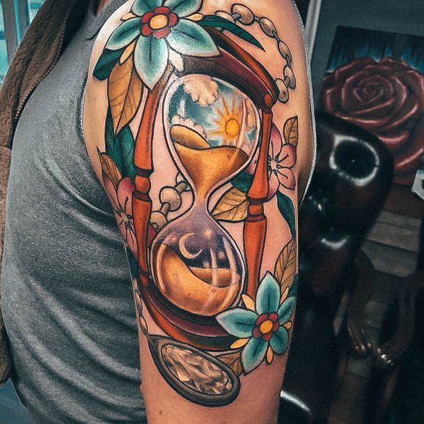 Girls Hourglass Tattoo Designs