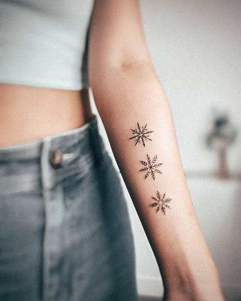 Girls Ideas For Tattoos Snowflake