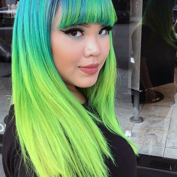 Girls Ideas Green Hairstyles