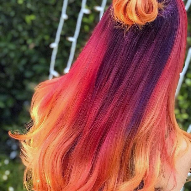 Girls Ideas Orange Ombre Hairstyles