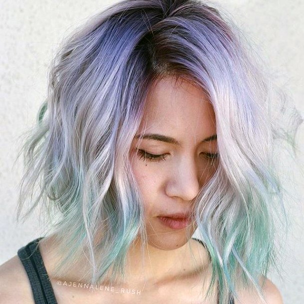 Girls Ideas Purple Ombre Hairstyles