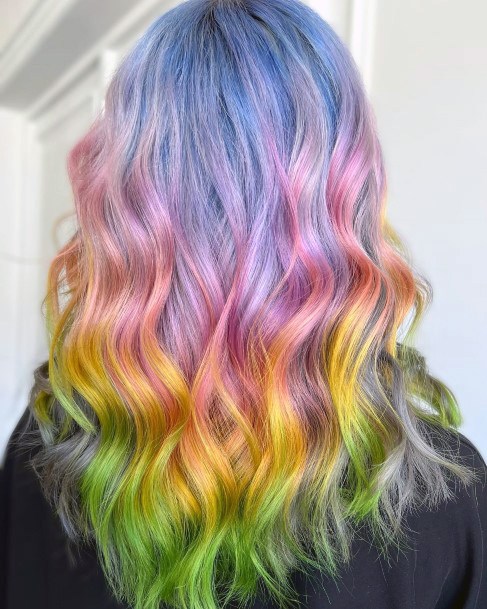 Girls Ideas Rainbow Hairstyles