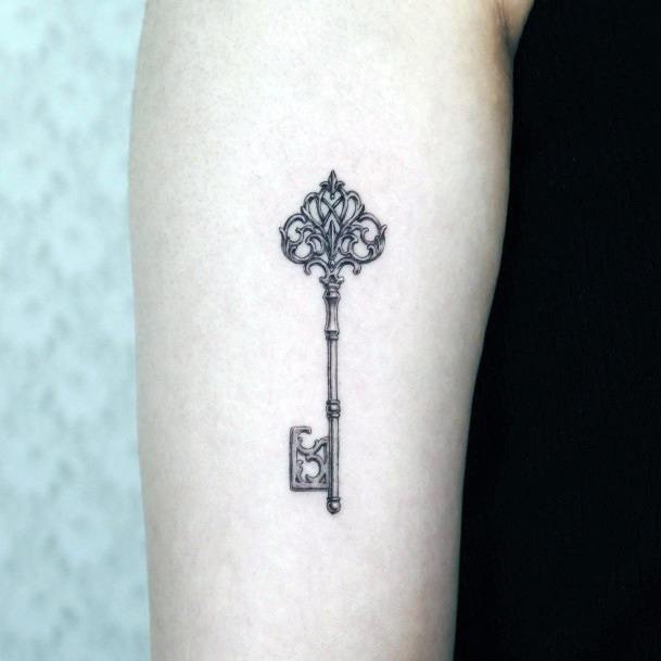 Girls Key Tattoo Designs