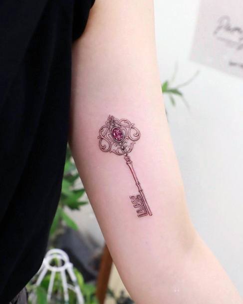 Girls Key Tattoo Ideas