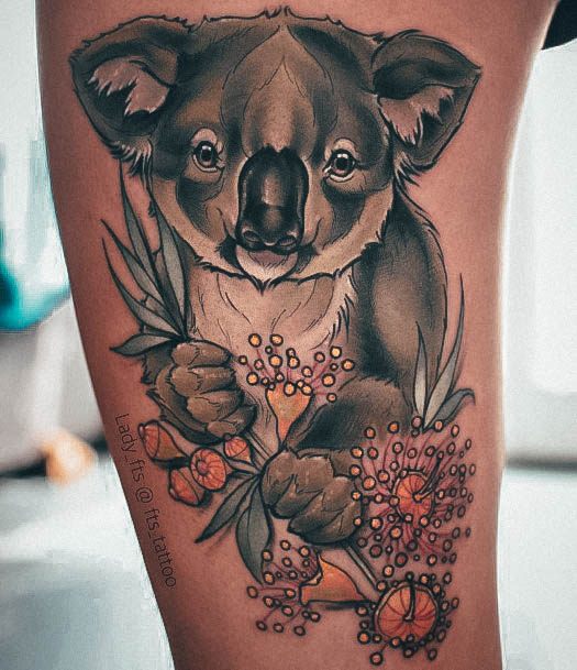 Girls Koala Tattoo Ideas