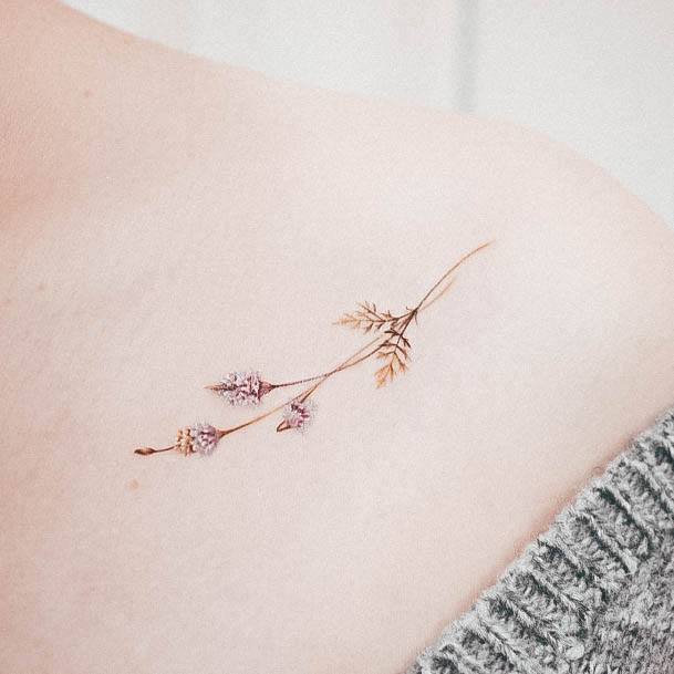 Girls Lavender Tattoo Ideas