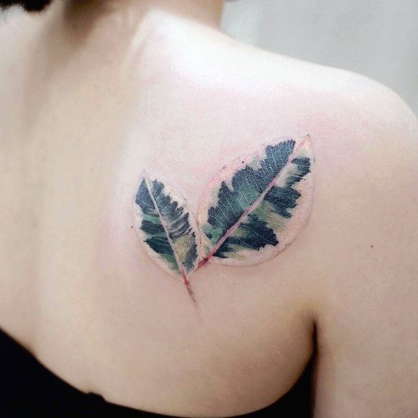 Girls Leaf Tattoo Ideas