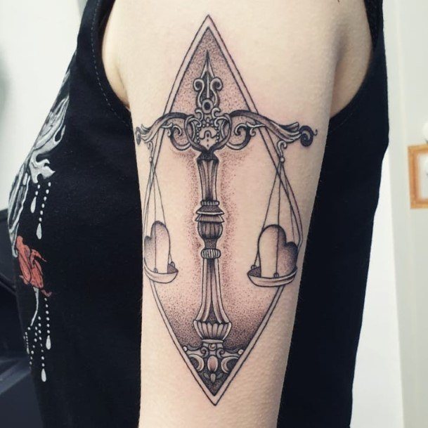 Girls Libra Tattoo Designs