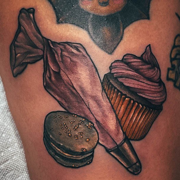 Girls Macaron Tattoo Designs