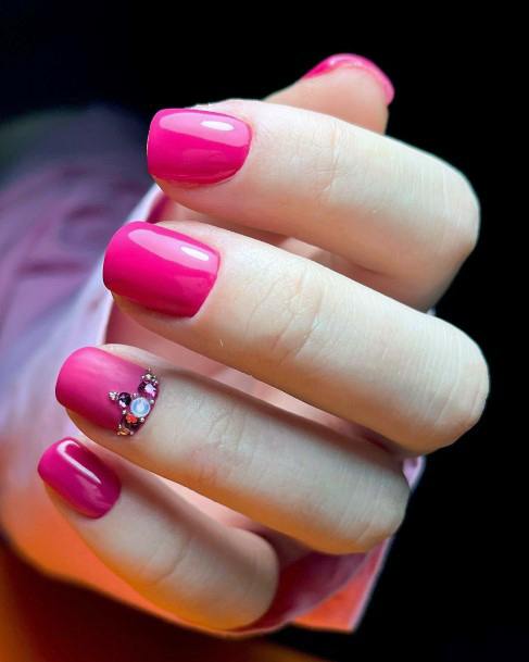 Girls Magenta Nail Art Ideas