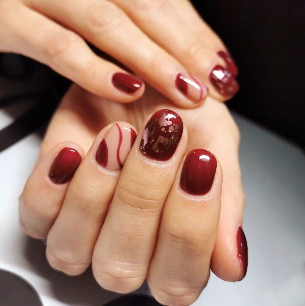 Girls Maroon Nail Art Ideas