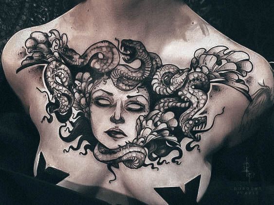 Girls Medusa Tattoo Designs