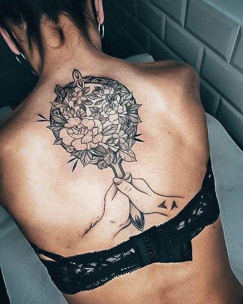 Girls Mirror Tattoo Ideas