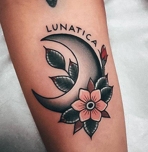 Girls Moon Tattoo Designs