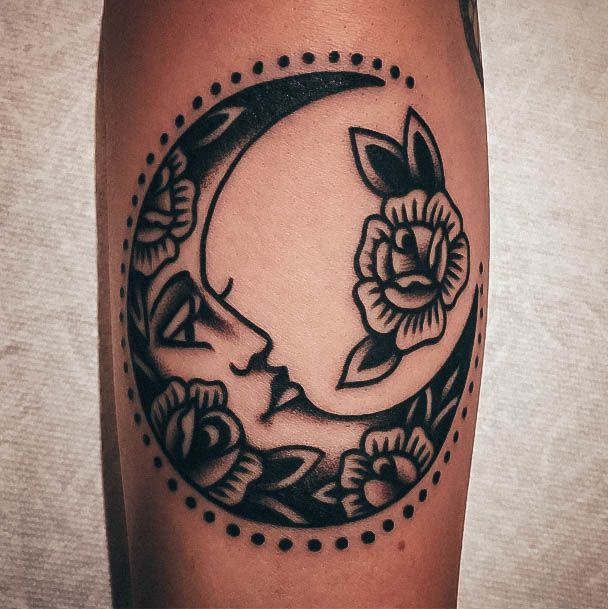 Girls Moon Tattoo Ideas